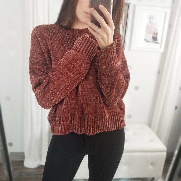 Last1️⃣Cinnamon Chenille Sweater Plush Pullover - Picture 3 of 9